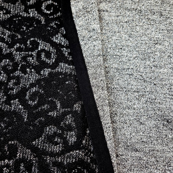 Chico's Open Front Long Cardigan Women's Size 2 (Large) Silver/Black Career - Picture 6 of 8